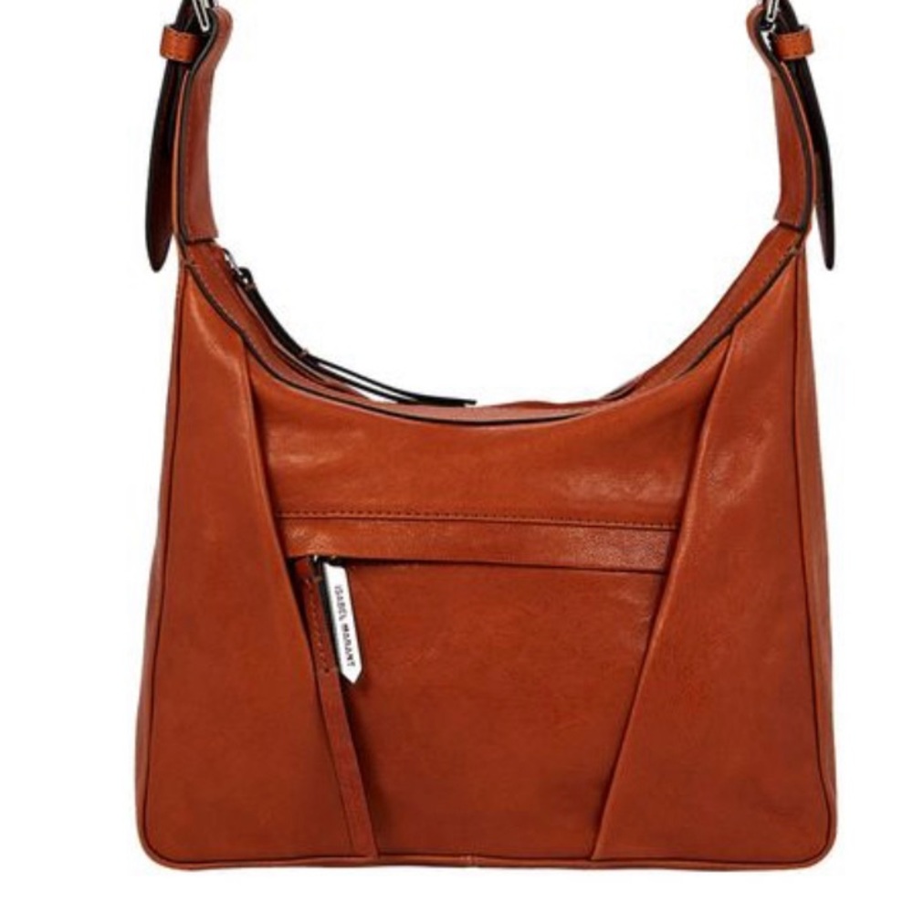 NWT Isabel Marant mini Niamey leather hobo - Cognac